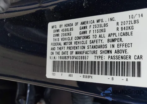 2015 Acura Tlx V6 Tech z USA, uszkodzony, nr VIN 19UUB2F50FA009957